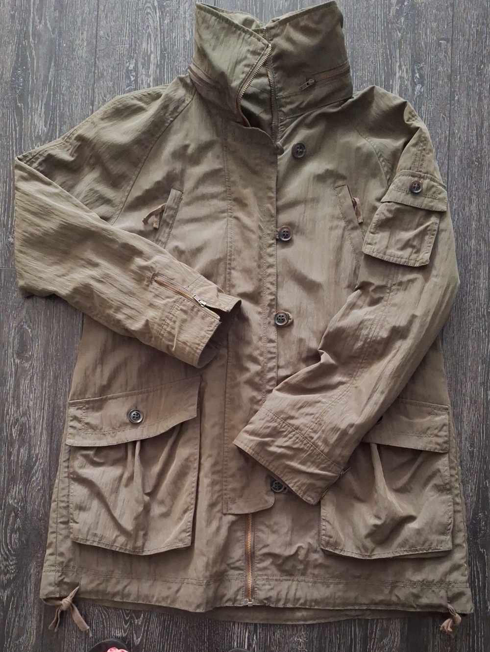 a.n.a Olive Green Utility Jacket.